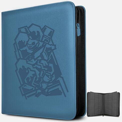 9 Pocket Card Binder, 540 Cards Trading Cards Games Collection Holder Book Folder with Side-Loading Sleeves (Blue Turtle) in Kuwait