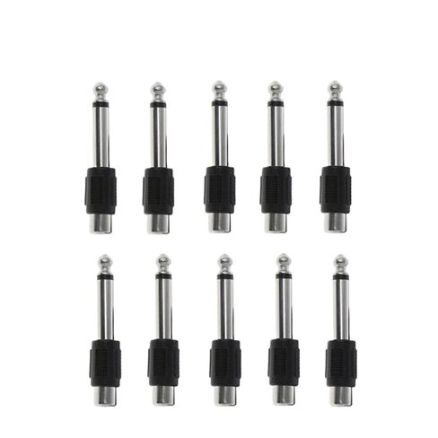 Fengpeng 10 قطعة/المجموعة أنثى جاك إلى 6.3 مللي متر 1/4 "ذكر أحادي التوصيل الصوت ستيريو محول موصل محول لأجهزة KTV المنزلية in Kuwait