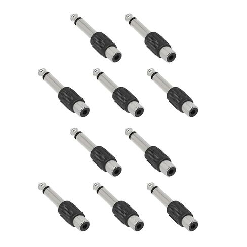 Fengpeng 10 قطعة/المجموعة أنثى جاك إلى 6.3 مللي متر 1/4 "ذكر أحادي التوصيل الصوت ستيريو محول موصل محول لأجهزة KTV المنزلية in Kuwait