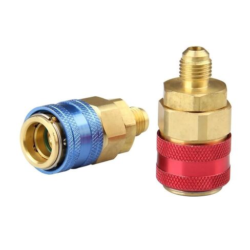 fengpeng 2Pc R134A High Low Auto Car Quick Coupler Connector Brass Adapters Air Conditioning Refrigerant Adjustable AC Manifold Gauge in Saudi Arabia