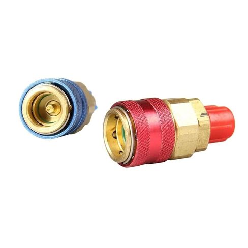 fengpeng 2Pc R134A High Low Auto Car Quick Coupler Connector Brass Adapters Air Conditioning Refrigerant Adjustable AC Manifold Gauge in Saudi Arabia