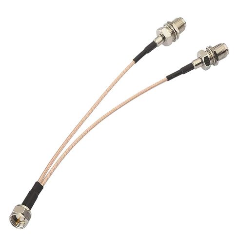 fengpeng F Type Male to Dual Female Connector Y 3 Way Jack Splitter Flexible RG316 Coaxial Cable Wires 15cm 50 ohm Impedance in Saudi Arabia