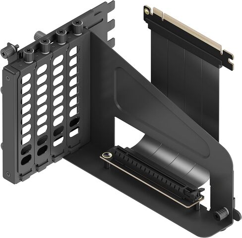 HAVN Universal VGPU Kit with Premium PCIe 5.0 Riser Cable | Vertical GPU Mount Bracket Adjustable 6-Slot Design | Compatible with ATX PC Cases | Black in Kuwait