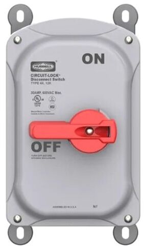 Hubbell Wiring Device-Kellems Disconnect Switch,3PST,30A,4" D HBLDS30VFD - 1 Each in Saudi Arabia