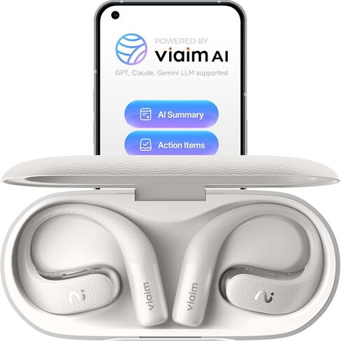 مسجل صوت OpenNote AI - سماعات أذن مفتوحة مع FlashRecord وتسجيل المكالمات والنسخ في الوقت الحقيقي والترجمة ومساعد الذكاء الاصطناعي للطلاب والمهنيين وتسجيل المقابلات، أسود in Kuwait