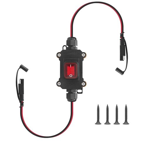 12V Inline Power Switch, daitoku 12AWG Power Header Switch SAE to SAE Cable Wiring Switches for Solar Panels Motorcycles Campers in Saudi Arabia