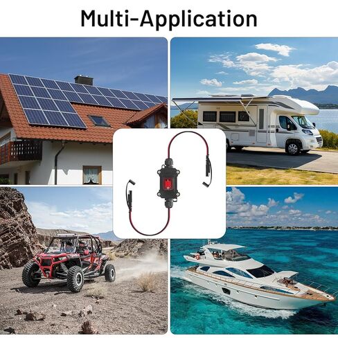 12V Inline Power Switch, daitoku 12AWG Power Header Switch SAE to SAE Cable Wiring Switches for Solar Panels Motorcycles Campers in Saudi Arabia