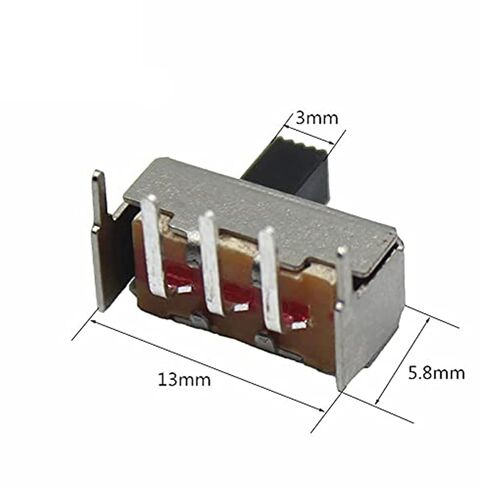 20-Piece SS-12D00 (1P2T) Toggle Switch Vertical Slide Switch in Saudi Arabia