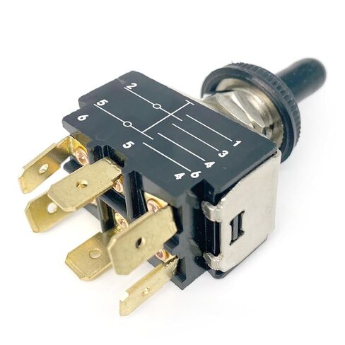 مفتاح تبديل HY29D 125/277V 20/15A 6-Pin ON-Off-ON Switch (عبوة واحدة) متوافق مع اللوحات الصناعية والمولدات والمعدات الثقيلة in Saudi Arabia