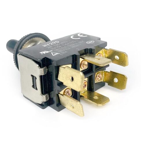 مفتاح تبديل HY29D 125/277V 20/15A 6-Pin ON-Off-ON Switch (عبوة واحدة) متوافق مع اللوحات الصناعية والمولدات والمعدات الثقيلة in Saudi Arabia