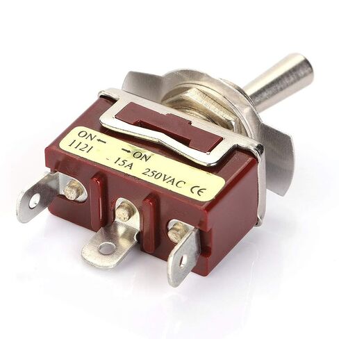 تبديل التبديل SPDT 2-Position ON-ON 250V 15A 12mm 3-Pin المسمار الطرفي 5-Pack لمشاريع الإلكترونيات in Kuwait
