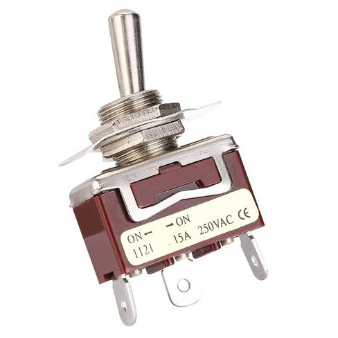 تبديل التبديل SPDT 2-Position ON-ON 250V 15A 12mm 3-Pin المسمار الطرفي 5-Pack لمشاريع الإلكترونيات in Kuwait