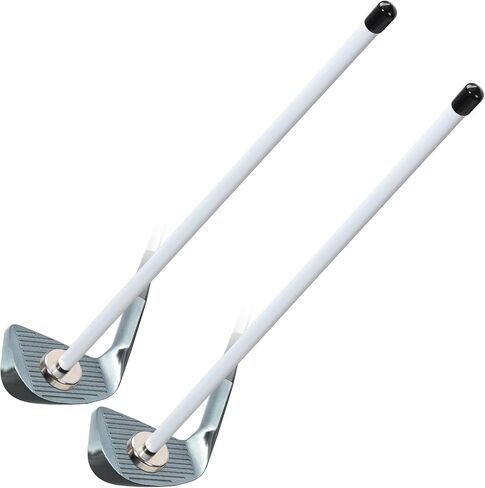 Ihomepark Golf Magnetic Alignment Rods, Club Face Golf Training Tool, 16" Golf Alignment Magnet Swing Trainer Aid, White in Saudi Arabia