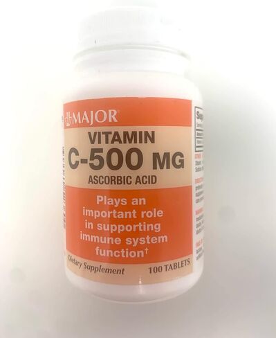 فيتامين C-500 ملغ من حمض الأسكوربيك - أقراص فيتامين C - مكمل غذائي - 100 قرص (عبوة واحدة) in Saudi Arabia