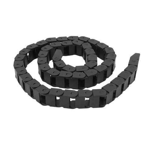 Black Nylon Cable Chain 10mm x 15mm(Inner H x Inner W) End Connectors Drag Chain Cable Carrier Electronic Equipment 1M in Saudi Arabia