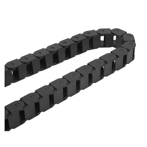 Black Nylon Cable Chain 10mm x 15mm(Inner H x Inner W) End Connectors Drag Chain Cable Carrier Electronic Equipment 1M in Saudi Arabia
