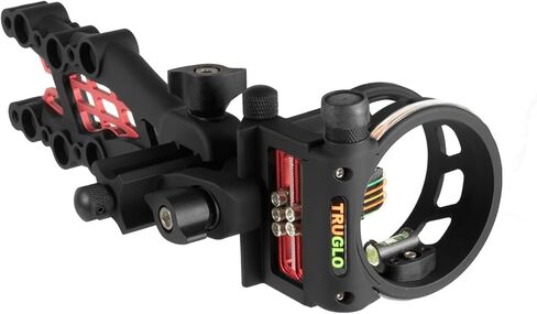 TRUGLO Carbon Hybrid 5-Pin متين وخفيف الوزن للغاية من الكربون / الألومنيوم قوس الرماية مع مجال رؤية دائري كبير - للرماة اليمنى واليسرى - التعديل القياسي in Kuwait