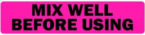 Mix Well Before Using - 0.375" x 1.625", [500 Labels/1 Roll], Fluorescent Pink | Special Instructions - Veterinary Labels for Clinics/Hospitals | LabelValue.com in Saudi Arabia