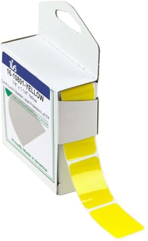 واقيات الملصقات الملونة Col-R-Lock مقاس 7/8 بوصة × 1 1/4 بوصة 250 لكل لفة (أصفر) in Kuwait