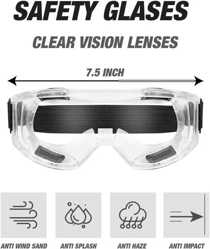 LAUCO Premium Respirator Kit - Reusable Half Face Cover Set with Safety Glasses for Gas, Painting, Machine Polishing, Staining, Car Spraying, Sanding & Cutting, DIY and Other Work Protection in Saudi Arabia