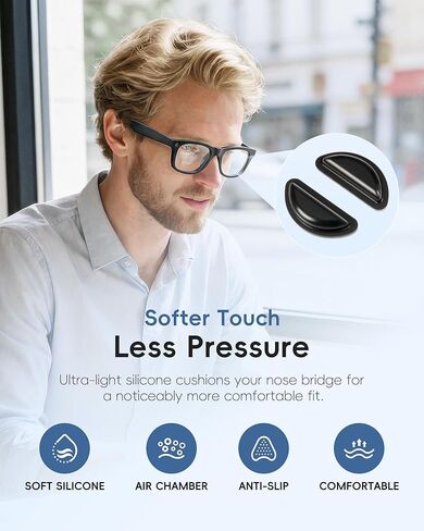 10 أزواج من وسادات الأنف المصنوعة من السيليكون المتوافقة مع نظارات Ray-Ban Meta Smart Glasses Wayfarer Headliner Skyler، ملحقات وسائد الأنف ذاتية اللصق المضادة للانزلاق، مقابض أنف بديلة مريحة in Saudi Arabia