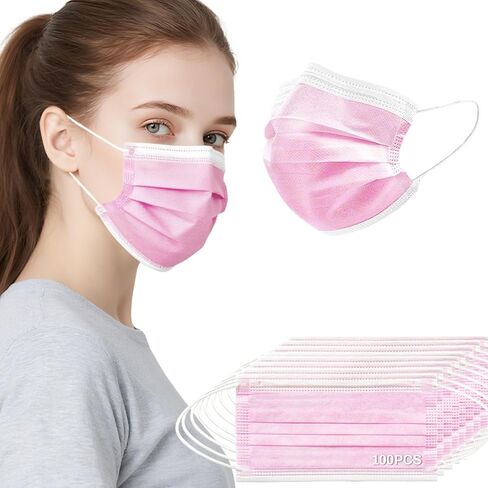 Disposable Face Mask - 3 Ply Filter Protection Masks Daily Use For Adults Home, Office, and Outdoors in Saudi Arabia