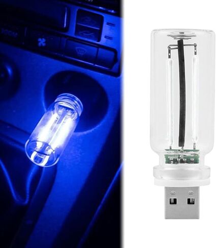 مصابيح إضاءة USB للسيارة، مصباح ليلي LED على شكل زجاجة زجاجية قديمة مع تحكم باللمس، 13 وضعًا و7 ألوان، مصابيح سيارة داخلية محمولة للمركبة وغرفة النوم والتخييم وديكور الحفلات، قطعتان in Kuwait