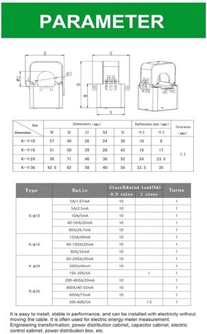 محول تيار سبليت كور AKH-0.66K Dia.50mm 900/5A دقة 0.5 فئة in Kuwait