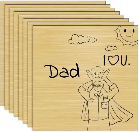 8 عبوات من صفائح بلاستيك ABS مزدوجة اللون منقوشة بالليزر مقاس 11.8 بوصة × 11.8 بوصة 1.3 ملم سميكة من درجتين من الفراغات النقش بالليزر من أجل لوحات إعلانية يدوية الصنع وملصقات مكتبية (ذهبي/أسود مصقول) in Kuwait