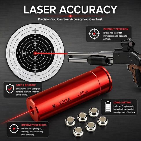 ليزر ريد دوت 20 قياس من جوتيكال - 6 بطاريات متضمنة (20 نقطة ليزر ريد دوت) in Kuwait