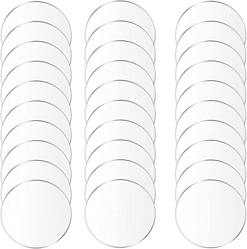 30 Pcs Clear Acrylic Circle Sheets Acrylic Round Disc Thickness 2Mm Suitable for Craft Decorating DIY Art Project Supplies,Diameter 30mm in Kuwait