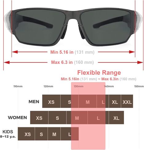 HTS HUNTERSKY M02 0.6 رقيقة يابانية 301 من الفولاذ المقاوم للصدأ خفيفة الوزن MILSPEC 2.5 مللي متر سماكة تأثير الاستقطاب نظارات مضادة للضباب in Kuwait