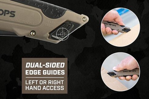 Spec Ops Tools Safety Knife Box Cutter, Includes Holster & Lanyard, 3% Donated to Veterans, black/tan in Kuwait