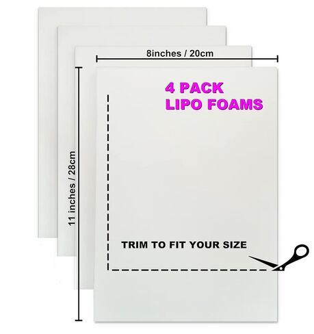 4 Pack Lipo Foam Pads Post Surgery 8"X11", Ab Board Foam Liposuction Recovery, Compression Foam Boards for Tummy, Arms, Thighs, Multi-Purpose Lipo Foam Sheets in Kuwait
