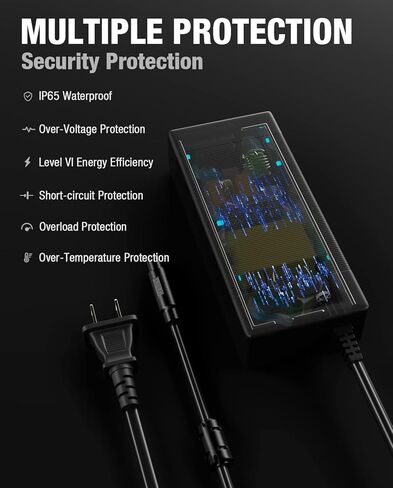 63V 1.8A Charger Power Adapter Compatible with Inmotion S1 L9, 3 Prong Connector Battery Charger for 54V Lithium Battery Original Accessories in Saudi Arabia