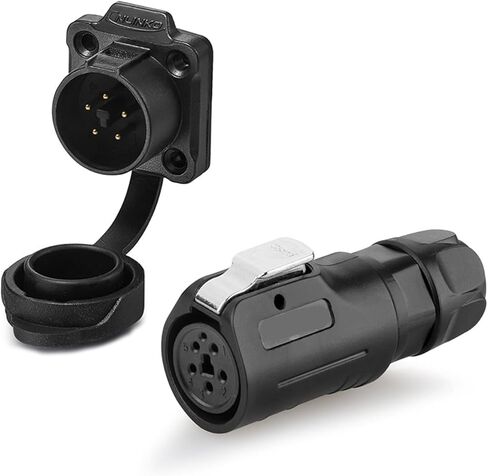 2 3 4 5 6 7 8-pin M12 connector cable power AC/DC female plug male socket(6 Pin Set) in Saudi Arabia