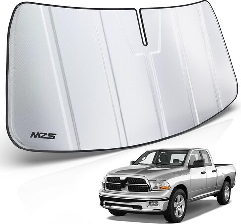 MZS Windshield Sun Shade متوافق مع F150 2021-2025 ، شاحنة شاحنة قابلة للطي درع الظل مع حقيبة تخزين ، وملحقات SunShade ذات النافذة الأمامية للحامي الداخلي in Kuwait