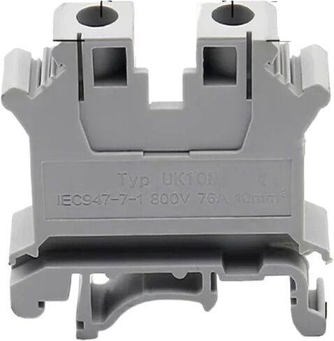 Terminal block screw clamp connector brass wiring voltage(UK-10N X 50Pcs,Yellow) in Saudi Arabia