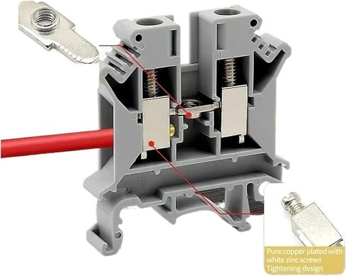 Terminal block screw clamp connector brass wiring voltage(UK-10N X 50Pcs,Yellow) in Saudi Arabia