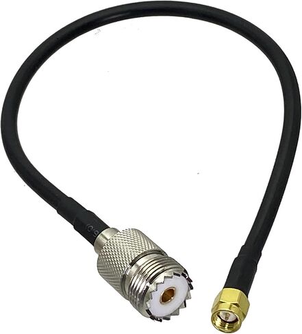 1 كابل RG58 UHF SO239 أنثى جاك إلى SMA ذكر موصل قابس محول مستقيم 6 بوصة ~ 20 متر (10 بوصة (25 سم)) in Kuwait