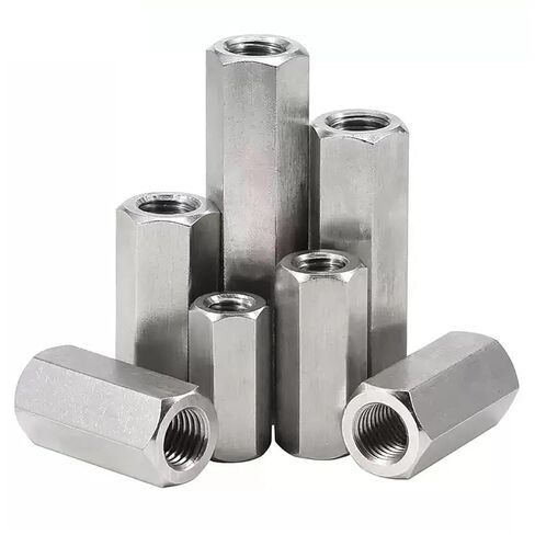 M3 M4 M5 M6 M8 M10 304 الفولاذ المقاوم للصدأ اليسار الأيمن الموضوع عرافة قضيب اقتران المكسرات تمديد وصلة مسامير الجوز اتصال (M6x50xS10 (1 قطعة)) in Kuwait