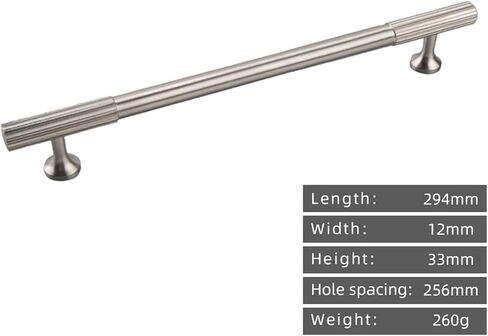 النحاس الصلب مقبض طويل نمط عمودي خمر درج خزانة النيكل المصقول 1 قطعة (CC-256) in Kuwait