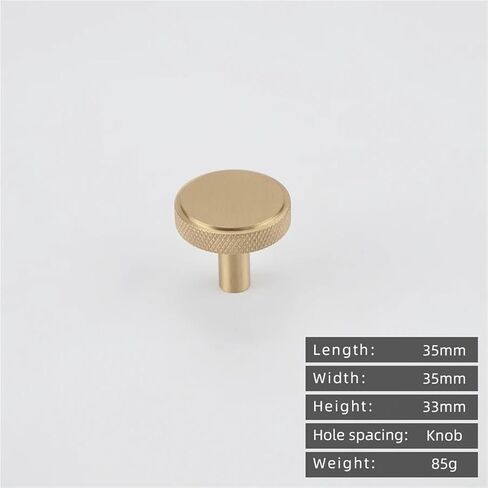 Solid Brass Knurling Handle Kitchen Cabinet Pull Drawer Copper 1Pcs(2180-35) in Saudi Arabia