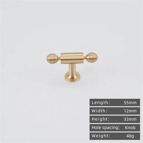 Solid Brass Pull Handle Kitchen Cabinet Drawer Gold Stripe Ball 1Pcs(8808-T) in Saudi Arabia