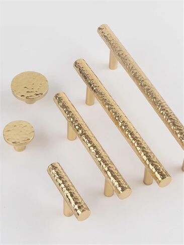 Solid Brass Hammer Patterned Long Handle Kitchen Drawer Circular 14.96 Inch Cabinet 1Pcs(2-28mm) in Saudi Arabia