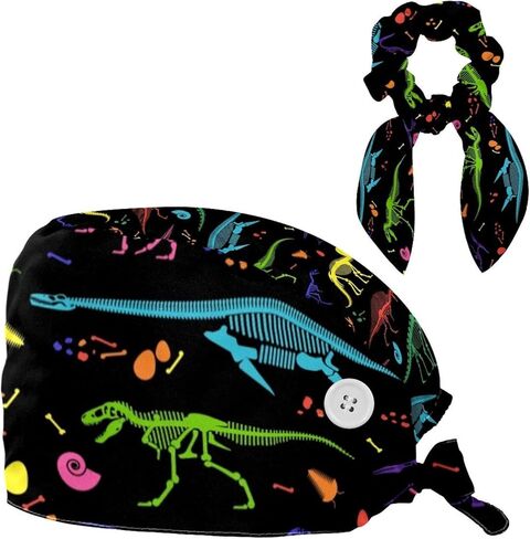 Scrub Cap with Hair Scrunchy, Ponytail Holder Surgical Cap in Kuwait