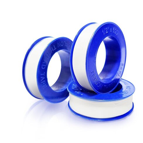 4 Rolls 1/2 Inch(W) X 520 Inches(L) Teflon Tape PTFE Thread Sealant Plumbers Tape for Seal Water Pipe, Shower Head,Prevent Leakage, White in Kuwait