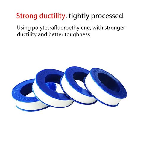 4 Rolls 1/2 Inch(W) X 520 Inches(L) Teflon Tape PTFE Thread Sealant Plumbers Tape for Seal Water Pipe, Shower Head,Prevent Leakage, White in Kuwait