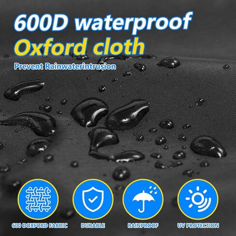 Paddle Boat Cover, Durable Outdoor Pond Boat Chair Cover,600D Heavy Duty Waterproof/UV Protective Covers for Prowler Bass Boat, All-Weather, Black in Saudi Arabia