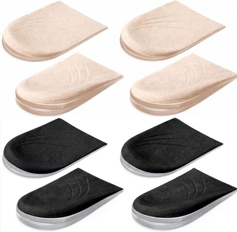 Cuffbow 4 Pairs 3 Layers Medial Lateral Heel Wedge Insoles Corrective Adhesive Shoe Inserts Wedge Inserts Adjustable Supination Overpronation Insoles for Foot Knock Knee Pain Bow Legs Osteoarthritis in Saudi Arabia